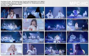 E-girls – Mr.Snowman from “E-girls LIVE TOUR 2016 ~E.G. SMILE~ in Saitama Super Arena vol.1” (M-ON!) [720p] [PV]